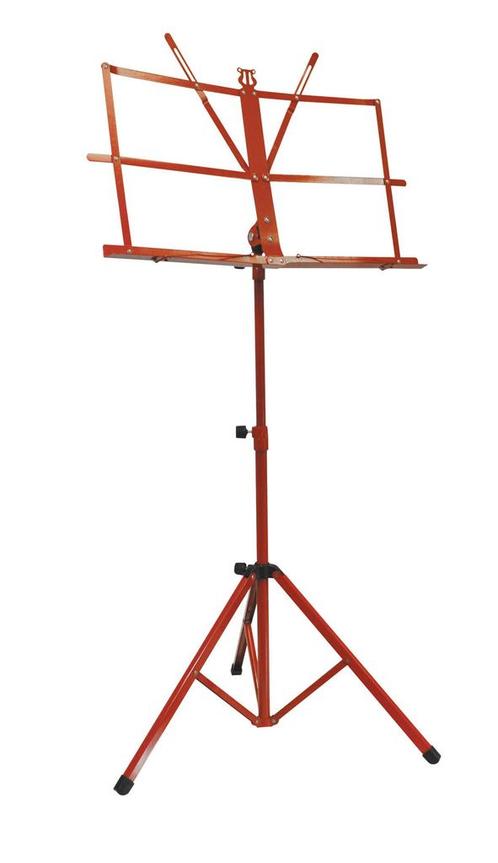 Muziekstandaard opvouwbaar Rood incl. draagtas, Muziek en Instrumenten, Instrumenten | Toebehoren, Verzenden