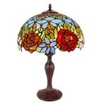 Tafellamp - Bloemen Tiffany-stijl - Glas-in-lood, Metaal