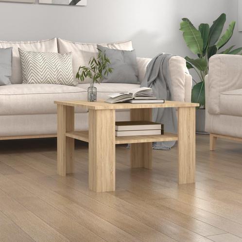 vidaXL Salontafel 60x60x42 cm bewerkt hout sonoma, Huis en Inrichting, Tafels | Salontafels, 50 tot 100 cm, Nieuw, Overige houtsoorten