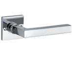 Deurklink op ongeveerd rozet Kare/Bauhaus glans chroom, Verzenden, Nieuw