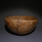 Oud-Egyptisch Marmer Vas. 11,3 cm Ø. Oud Koninkrijk, 3e - 6e