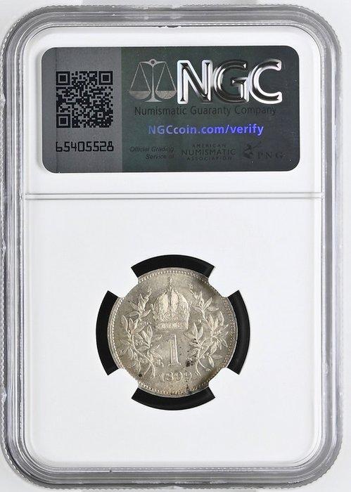 Oostenrijk. Franz Joseph I. 1 Corona 1899 - MGC MS64, Postzegels en Munten, Munten | Europa | Niet-Euromunten