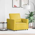 vidaXL Enkele Slaapbank met wielen Geel 90 x 165 x 87 cm, Huis en Inrichting, Fauteuils, Verzenden, Nieuw