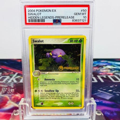 Pokémon Graded card - Swalot #50 STAMPED Prerelease Hidden, Hobby en Vrije tijd, Verzamelkaartspellen | Pokémon