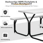 2dekans | Coast picknicktafel en 2 banken met metalen frame, Ophalen of Verzenden, Zo goed als nieuw