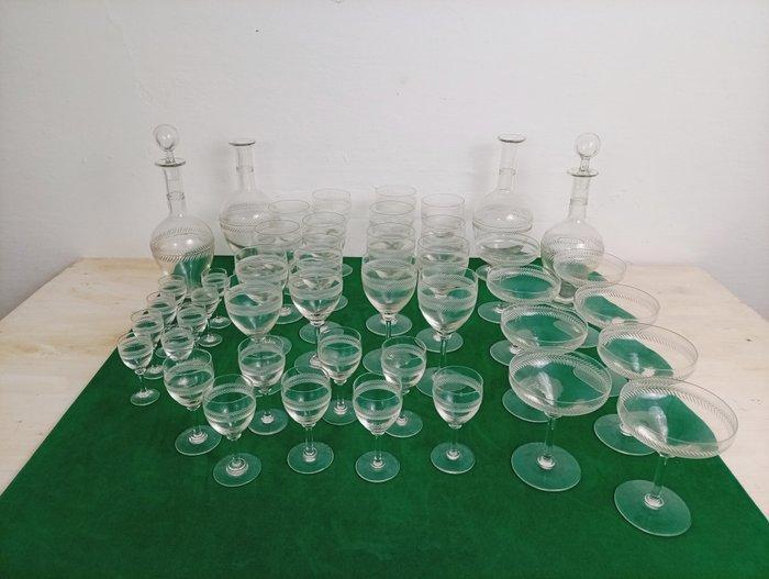 Drinkservies (44) - Kristal - Service voor 8 personen, Antiek en Kunst, Antiek | Meubels | Tafels