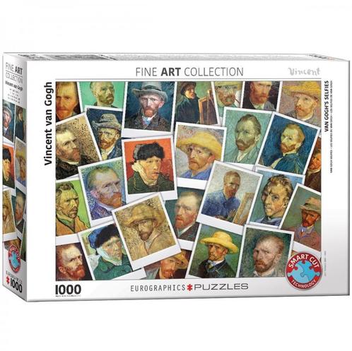 Van Gogh Selfies Puzzel (1000 stukjes) | Eurographics -, Hobby en Vrije tijd, Denksport en Puzzels, Nieuw, Verzenden