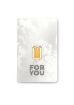 C. Hafner 1 gram goudbaar White card met certificaat LBMA, Postzegels en Munten, Edelmetalen en Baren, Goud, Verzenden