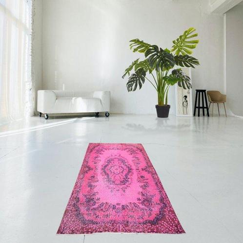 Roze vintage - Vloerkleed - 203 cm - 115 cm - Certificaat, Huis en Inrichting, Stoffering | Tapijten en Kleden