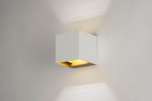 Rietveld Wandlampen - Wit, Goud - Metaal, Aluminium, Huis en Inrichting, Lampen | Wandlampen, Verzenden