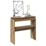 vidaXL Wandtafel 102x30x80 cm bewerkt hout artisanaal, Huis en Inrichting, Verzenden, Nieuw