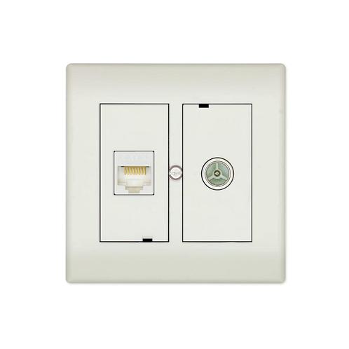 Wandcontactdoos CAT6 + COAX toolless, Computers en Software, Computerbehuizingen, Nieuw, Ophalen of Verzenden