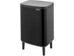 Brabantia Bo Hi Prullenbak - 12 liter - Matt Black, Verzenden, Zo goed als nieuw