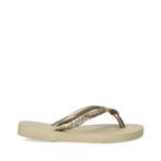 Havaianas Kids Slim Shiny Glitter slippers in het Goud, Kleding | Dames, Schoenen, Slippers, Overige kleuren, Verzenden, Nieuw