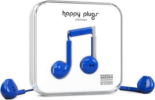 Happy Plugs Earbud Plus - In-ear oordopjes - Kobalt, Audio, Tv en Foto, Koptelefoons, Verzenden