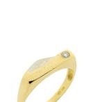 Bicolor gouden ring met diamant, Sieraden, Tassen en Uiterlijk, Ringen, 18 tot 19, Gebruikt, Overige kleuren, Heer
