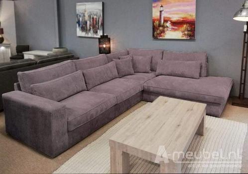 Hoekbank Ijsselstein - hoekbanken - Antraciet, Huis en Inrichting, Banken | Sofa's en Chaises Longues, Nieuw, Stof