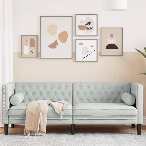 vidaXL Driezitsbank Chesterfield-stijl met bolsters fluweel, Huis en Inrichting, Banken | Bankstellen, Nieuw, Stof, Driepersoons