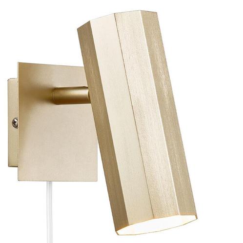 Messing wandlamp modern, Alanis, met schakelaar, Huis en Inrichting, Lampen | Wandlampen, Nieuw, Metaal, Ophalen of Verzenden