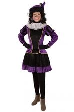 Pieten Jurk Pieternella Paars-Zwart - XL, Diversen, Sinterklaas, Verzenden, Nieuw