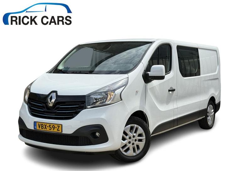 Renault Trafic 1.6 dCi 125 PK EURO 6 T29 L2H1 DC 6 persoons, Auto's, Bestelauto's, Dealer onderhouden, Lease, Zwart, Handgeschakeld