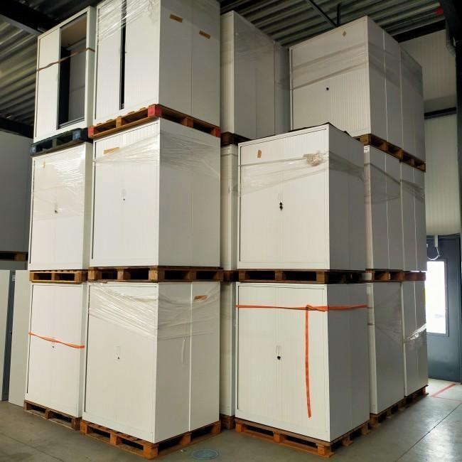 Grote voorraad witte roldeurkast TDS opbergkast 153x120x47, Huis en Inrichting, Kasten | Roldeurkasten en Archiefkasten, Gebruikt