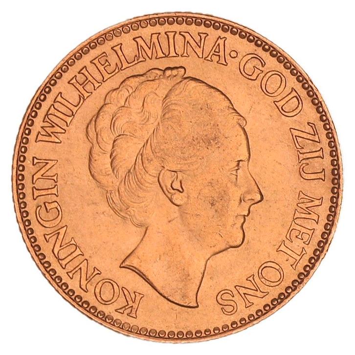 Gouden 10 Gulden Wilhelmina 1932 Pr+, Postzegels en Munten, Munten | Nederland, Verzenden