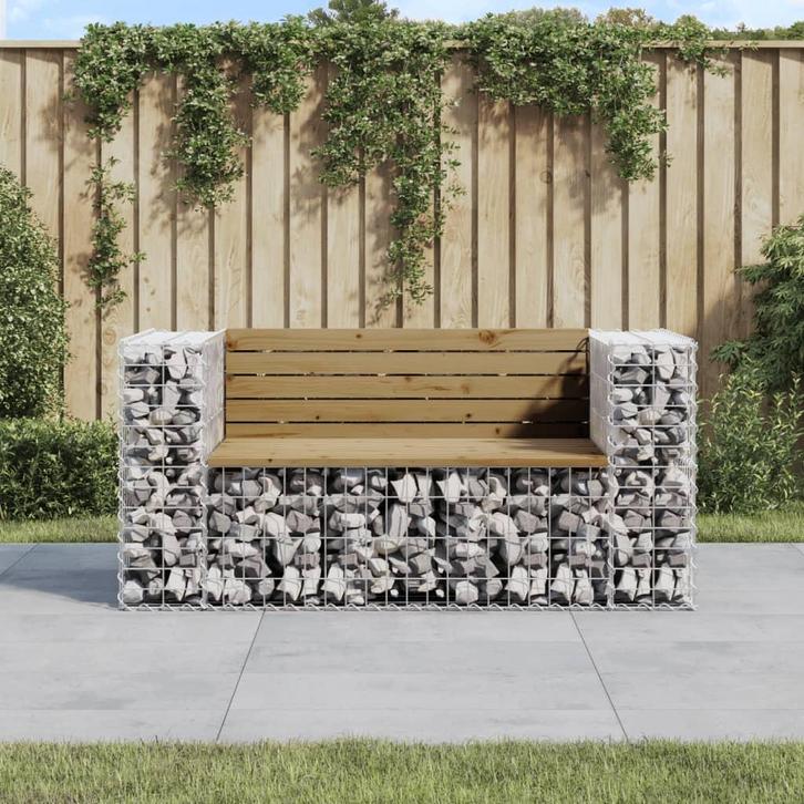 vidaXL Tuinbank schanskorfontwerp 143x71x65,5 cm, Tuin en Terras, Tuinbanken, Nieuw, Verzenden