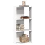 vidaXL Boekenkast 3-laags 60x30x120 cm bewerkt hout wit, Huis en Inrichting, Kasten | Boekenkasten, Verzenden, Nieuw, Overige houtsoorten