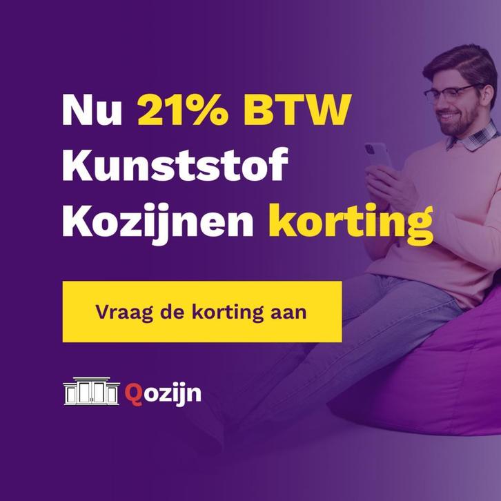 Kunststof Kozijnen: Deze week 21% korting bij Qozijn, Doe-het-zelf en Verbouw, Kozijnen en Schuifpuien, Nieuw