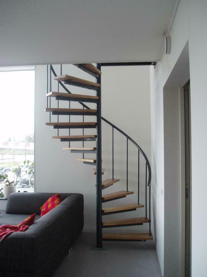 Leuning voor spiltrap / draaitrap – Kunststof, staal of RVS, Doe-het-zelf en Verbouw, Ladders en Trappen, Nieuw, Trap