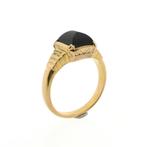 20 Krt. Vintage gouden heren ring | Onyx (zegelring), 18 tot 19, Gebruikt, Overige kleuren, Ophalen of Verzenden