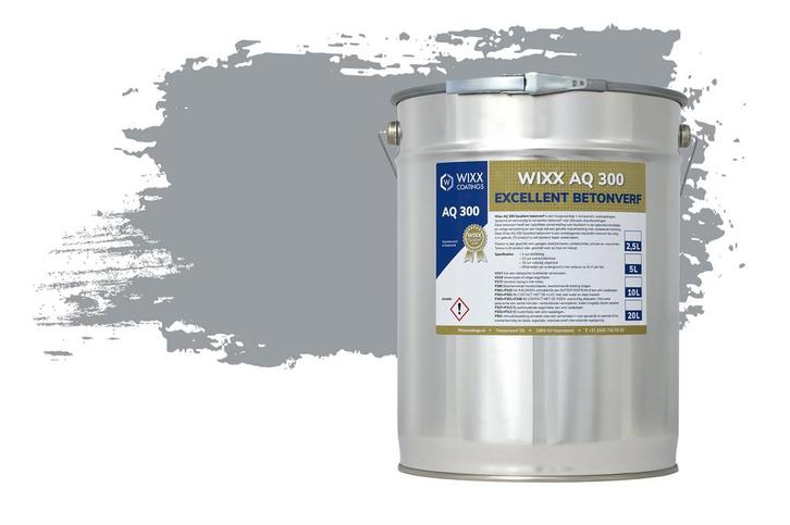 Wixx AQ 300 Excellent Betonverf RAL 7040 | Venstergrijs 5L, Doe-het-zelf en Verbouw, Verf, Beits en Lak, Verf, Grijs, Nieuw, Minder dan 5 liter