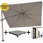 Nexus T2 premium zweefparasol 300x300 cm mocha mast havana, Ophalen of Verzenden, Nieuw