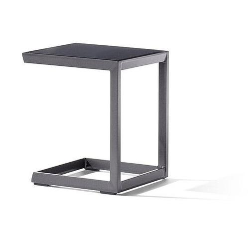 Winnende bijzettafel aluminium 45x35 cm - IJzergrijs, Huis en Inrichting, Tafels | Bijzettafels, Ophalen of Verzenden