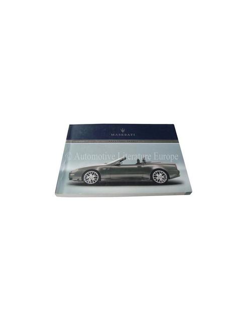 2006 MASERATI GRANSPORT SPYDER INSTRUCTIEBOEKJE DUITS, Auto diversen, Handleidingen en Instructieboekjes