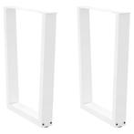 vidaXL Eettafelpoten 2 st V-vormig 60x(72-73,3) cm staal wit, Verzenden, Nieuw