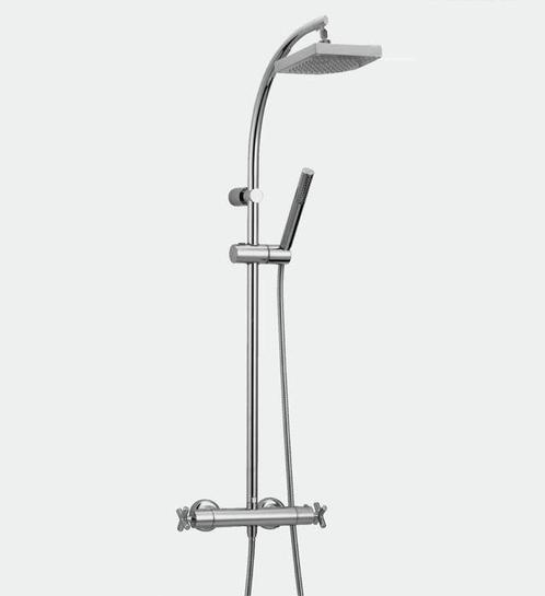 Huber Suite Douchekolom met thermostaatkraan Chroom, Doe-het-zelf en Verbouw, Sanitair, Kraan, Nieuw, Chroom, Ophalen of Verzenden