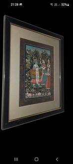 Twee Indiase zijden miniaturen van Krishna en de gopis -, Antiek en Kunst