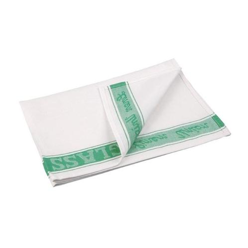 Glasdoek halflinnen groen | 762(b)x508(d)mm Vogue, Zakelijke goederen, Horeca | Keukenapparatuur, Nieuw in verpakking, Verzenden