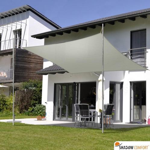 Schaduwdoek 4x5m rechthoek waterdoorlatend Mystic White, Tuin en Terras, Schaduwdoeken