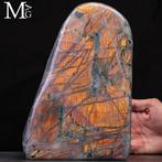 Labradoriet rood-oranje glans Gepolijste vrije vorm