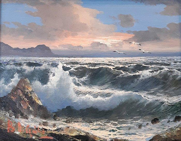 Bruno Di Giulio (1943) - Mareggiata, Antiek en Kunst, Kunst | Schilderijen | Klassiek