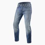 REVIT! Jeans Piston 2 SK Mid Blue Used Motorcycle Jeans, Motoren, Kleding | Motorkleding, Nieuw met kaartje, REV'IT!, Broek | textiel