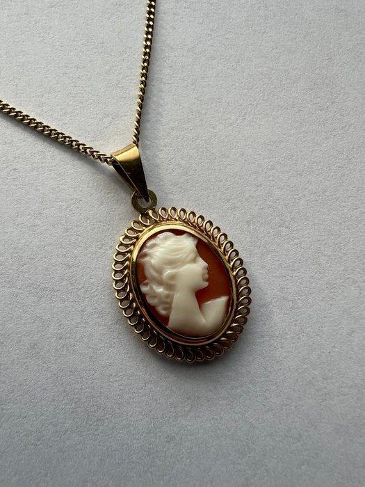 Zonder minimumprijs - Ketting met hanger - 14 karaat Geel, Sieraden, Tassen en Uiterlijk, Antieke sieraden