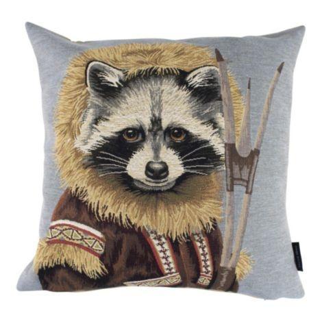 gobelin kussen jas wasbeer 45x45cm, Huis en Inrichting, Woonaccessoires | Overige, Verzenden