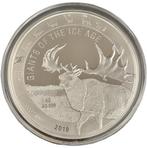 Ghana Giants of the Ice Age 1 kg 2019 Giant Deer, Verzenden, Overige landen, Losse munt, Zilver