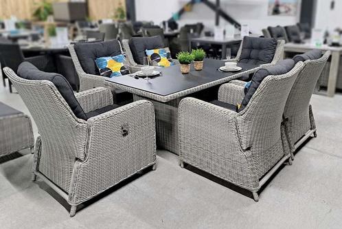 Madrid Verstelbare Loungeset 6 Lounge Tuinstoelen ZOMER AANB, Tuin en Terras, Tuinsets en Loungesets, Bijzettafel, Eettafel, Stoel