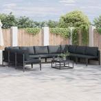 vidaXL Tuin Sofa Set 10 pcs Antraciet Staal, Tuin en Terras, Tuinsets en Loungesets, Verzenden, Nieuw