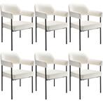 Eetkamerstoel Doé, gestoffeerd, stalen poten - Fluweellook o, Huis en Inrichting, Stoelen, Verzenden, Nieuw